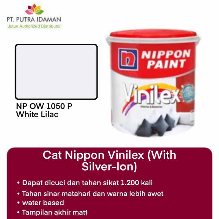CAT INTERIOR NIPPON PAINT VINILEX WHITE LILAC OW 1050P Lazada Indonesia