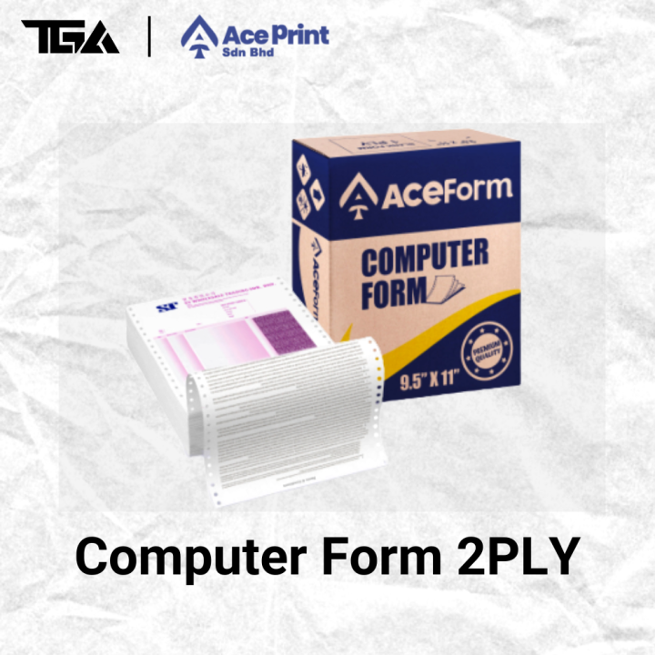 ACEForm Computer Form 2PLY NCR Paper 9.5'' x 11'' (All White / 2PLY ...