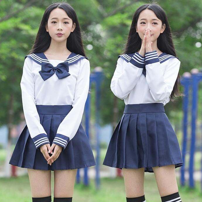 Sherl Vc701 Seifuku Seragam Sekolah Jepang Lengan Pendek Sailor Navy