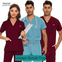 Dental Workwear Hospital Operating Room Clothes nursing Scrubs Top Women Men Pet Grooming Working Shirt Breathable Medical Uniform