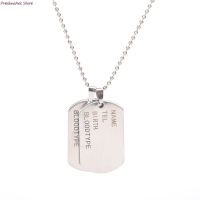 Unique Designer Stainless Bead Steel Pendant Necklace Jewelry Accessories Mens Nameplate Military Army Style Dog Tags Chain