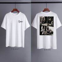 2023 New2PAC TuPac Street แฟชั่นอินเทรนด์ Vintage แรงบันดาลใจหลวมเสื้อผ้าเสื้อยืดผู้ชาย Oversize Tee เสื้อ