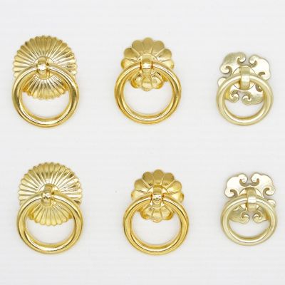【CC】ↂ  Handle European Antique Gold Cabinet Door Knocker Wardrobe Drawer Jewelry box Small Knobs and Pulls