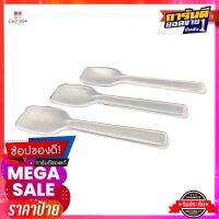 ช้อนพายพลาสติก ยาว 8 ซม. สีขุ่น x 250 ชิ้นPlastic Pie Spoon 8 cm x 250 pcs