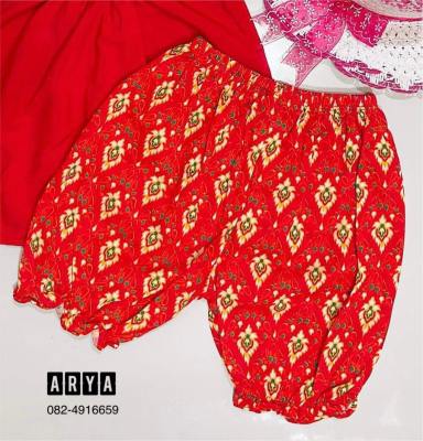 กางเกงผ้าลายไทย (หรัสU12) เด็กเล็ก มีให้เลือกหลายสี ผ้านุ่ม ไม่แข็ง ใส่สบาย เป็นงานพร้อมส่ง