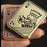 metal poker push card  toy  fidget slider King Style Adult Metal EDC Hand Spinner Toys Autism Sensory Toys Stress Relief Fidget Spinners  Cubes