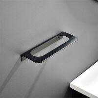 Aluminum Bathroom Accessories Towel Holders Wall-Mounted Towel Rings Matt Black Clothes Robe Rack For Kitchen Hanger