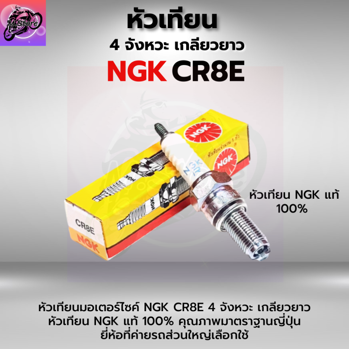 หัวเทียน-ngk-หัวเทียน-มอเตอร์ไซค์-หัวเทียน-ngk-4-จังหวะ-หัวเทียน-ngk-cr8e-สำหรับรถรุ่น-sonic-cbr150-raider-boss