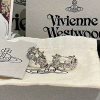 VIVIENNE WEST WOOD retro crown zircon earrings female earrings earrings