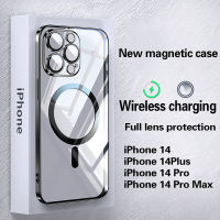 สำหรับ iPhone 13 Pro Max เคสโทรศัพท์ตัวดูดแม่เหล็กใหม่ Magsafe ป้องกันการตกหรูหราบางเฉียบมือถือ iPhone 14 12ฝาครอบป้องกัน