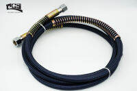 สายน้ำแบบถักเตารีดไอน้ำหม้อต้ม ขนาด 2.5 เมตร (สีกรม) ： Stream Iron Hose Size 2.5 metre (Navy Color) -เกรด A