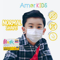 หน้ากากกันฝุ่นสำหรับเด็ก Amor〡Normal Shape นุ่มสบาย ไม่บาดหน้า ป้องกันเชื้อโรค ไวรัส หน้ากากกรอง 3 ชั้น บรรจุ 20 ชิ้น