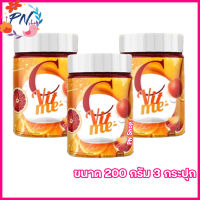 NEW C VIT ME นิว ซีวิทมี วิตมินซี ชงดื่ม วิตซีส้มเลือด วิตซีสด [ขนาด 200 กรัม ] [3 กระปุก]