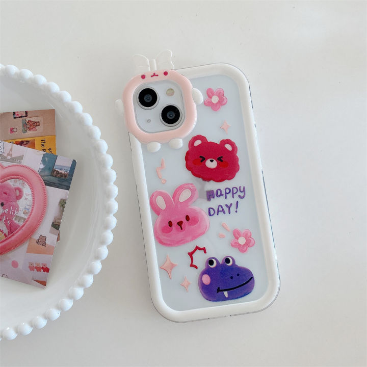 เคสโทรศัพท์สำหรับ-oppo-a3s-a5s-a12-a15-a35-a8-a9-realme-a31-c33-5-7i-8-8i-9i-10-pro-plus-5g-เคส-c11-c3-c15-c20-c21-c35-c55เคสฝากรอบสีม่วงดอกไม้สดลายดอกไม้น่ารัก3d-ซิลิโคน-tpu-ใสรูปการ์ตูนเลนส์รูปสัตว์