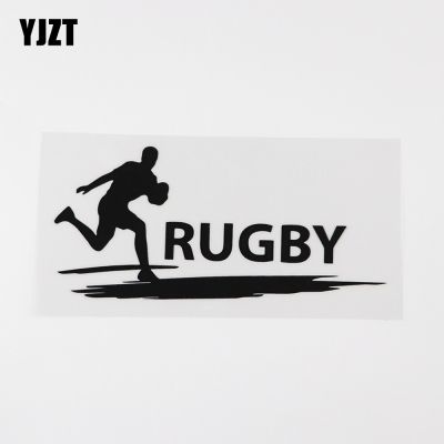 Sticker Rugby 8A-0911 16.8CMX7.7CM [hot]YJZT Decal Car Vinyl Sports Waterproof Black/Silver
