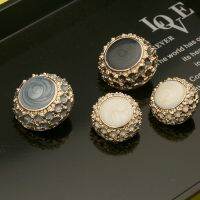 3pcs Metal Gold Buttons for Clothing Luxury Crown Pearl Ball Vintage Decorative Women Coat Suit Sewing Accessories Needlework