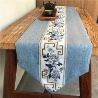 Chinese cotton cloth table runner Nordic Zen tea ceremony