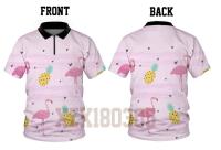 （in stock）Golf Gods - Flowers&amp;Flamingos Cool Tech Performance Polo Quick Dried Golf Activity High Quality 13