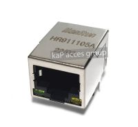 ซ็อกเก็ตเชื่อมต่อเครือข่ายอีเธอร์เน็ต 8P 8C 8Pin ลงบอร์ด Pcb มีไฟ RJ45 Connector Original HR911105 HR911105A Laser printing network transformer