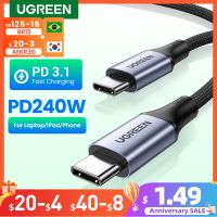 PD3.1สายไฟ USB Type C สำหรับนินเท็นโดสวิตช์กาแล็กซี่ S22 MacBook PS5สายชาร์จเร็ว48V 5A USB C