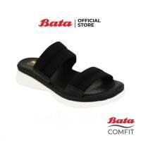 Bata COMFIT SLIP ON รองเท้าแตะแฟชั่นสตรี แบบสวม เปิดส้น สีดำ รหัส 6616739 / สีแดง รหัส 6615739 Ladiescomfort Ladiesflat Fashion SUMMER