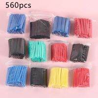 560pcs Heat Shrink Tubing Insulation Shrinkable Tubes Assortment Electronic Polyolefin Heat Shrink Tubes Wire Cable Sleeve Bag Electrical Circuitry Pa