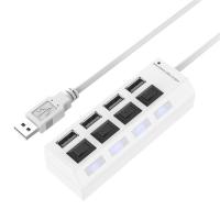 【】 Cybershock USB 2.0 HUB 4พอร์ต USB Splitter ความเร็วสูงพร้อมไฟ LED แสดงสถานะเปิด/ปิดสำหรับเดสก์ท็อปโน้ตบุ๊คแล็ปท็อป