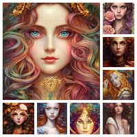 New 5D DIY Diamond Painting Kit Flowers Fairy Handmade Cross Embroidery Girl Portrait Mosaic Embroidery Home Decoration