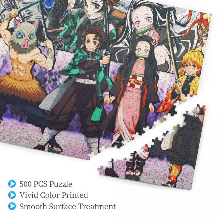 demon-slayer-kamado-nezuko-13-wooden-jigsaw-puzzle-500-pieces-educational-toy-painting-art-decor-decompression-toys-500pcs