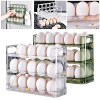 【LZ】 New Egg Refrigerator Storage Box Can Be Reversible Three Layers of 30 Egg Cartons Home Kitchen Egg Tray Multi-layer Egg Rack