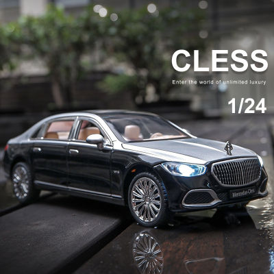 1:24 Maybach S680ล้อแม็ก D Iecasts และของเล่นยานพาหนะโลหะรถของเล่นรุ่นเสียงและแสงโช้คอัพคอลเลกชันเด็กของเล่น