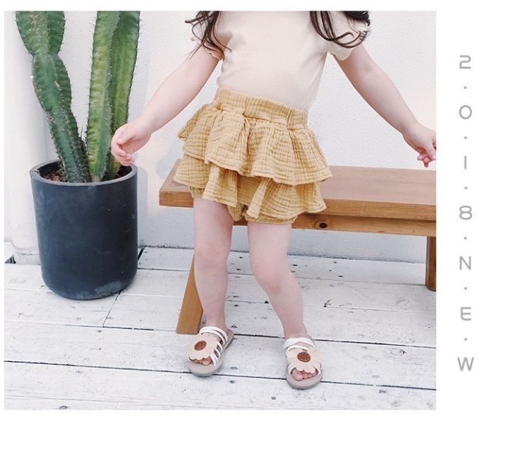 organic-cotton-baby-girl-shorts-summer-ruffle-bloomer-shorts-for-girls-toddler-double-gauze-casual-fashion-ti-short-pant-12m