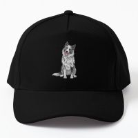 Cute Blue Merle Border Collie Dog Baseball Cap Hat Czapka Casquette Snapback Bonnet Boys Summer Solid Color Printed Mens Sport