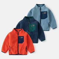 ZZOOI 2022 Korean Multi Color Trend Kids Boy Clothes Shirts Stylish Polar Fleece Thick Keep Warm Soft Children Autumn Jackets Coats