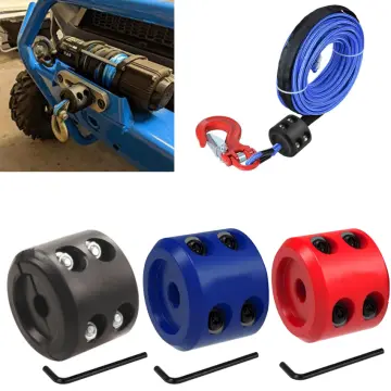 Universal Winch Stopper Rubber Heavy Duty Cable Saver Rope Hook For At