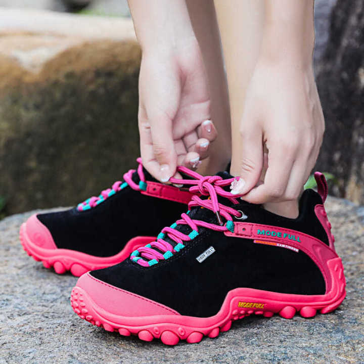 หนังรองเท้าเดินป่าหญิงกันน้ำลื่นสูงสวมทนฤดูร้อนระบายอากาศรองเท้าเดินรองเท้าทะเลทรายรองเท้ากลางแจ้ง