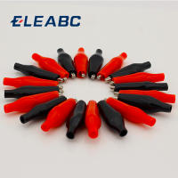 【YY】20pcslot 35MM Metal Alligator Clip G99 Crocodile Electrical Clamp for Testing Probe Meter Black and Red with Plastic Boot