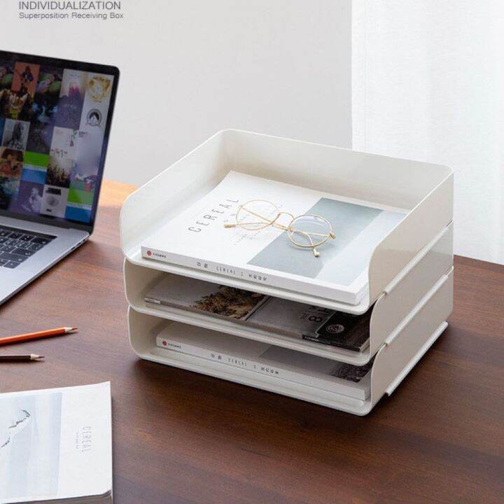 stackable-a4-paper-file-rack-office-organizer-desk-magazine-holder-books-paper-tray-plastic-file-box-storage-racks