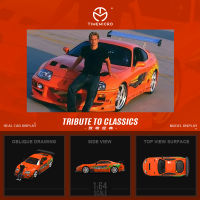 ** พรีออเดอร์ ** TIME MICRO 1:64 Supra A80Z Fast &amp; Furious Paul Painting Orange Diecast Model Car