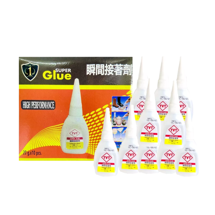 กาวร้อน-กล่องส้ม-tvt-super-glue-20-g-10-ขวด-กล่อง-จำนวน-1-กล่อง