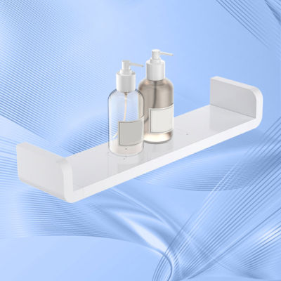 Home Container Plastic Holder Kitchen Wall Mounted Shampoo Storage Shelf Toilet Waterproof Punch Free Bathroom Rack Practical Bathroom Counter Storage
