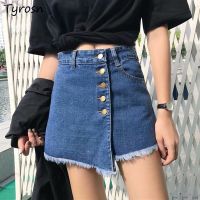 Women Shorts Skirts Denim Designed Fashion Solid Elegant Female S-5XL Vintage Fur-lined Casual High Waist All-match Faldas Mujer