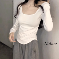 Natlux เสื้อครอป เสื้อยืด ชุดเซ็ทผู้หญิง เสื้อยืดคอกลม เสื้อยืด ผญสวย ๆ เวอร์ชั่นเกาหลี ผ้าคอตตอน ใส่สบาย เรียบง่าย 2023NEW WTX2390OVF 37Z230911