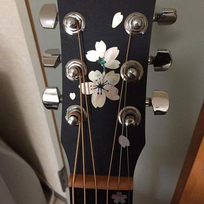 Beautiful Sakura Cherry Blossoms Petals Sticker Guitar Bass Ukulele Decals Decor For Musical Instruments Guitar Bass Accessories
