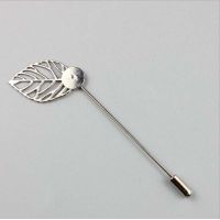 50Pcs Gold&amp;Silver leaf Plated Copper Hat Brooches pins Stick brooch lapel pin base for women men Diy Jewelry Findings Jewelry