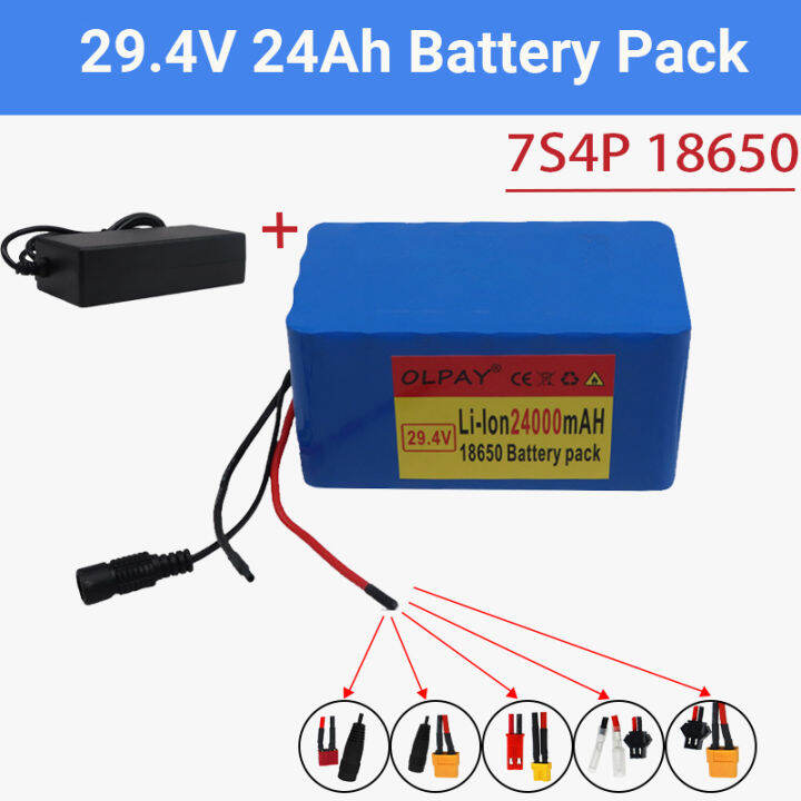 New 7S4P 24v 24Ah Liion 29.4v 24Ah Electric Bicycle Motor Ebike Scooter ...