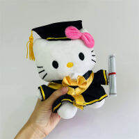 Sanrio Hello  Kirby Plush ของเล่นอะนิเมะ Graduation Season การ์ตูน Soft Stufffed ตุ๊กตาตกแต่งห้องของเล่นสำหรับของขวัญเด็ก