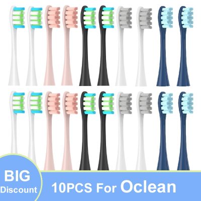 10 PCS Replacement Brush Heads for Oclean X/ X PRO/ Z1/ F1/ One/ Air 2 /SE DuPont Soft Suitable Vacuum Bristle Nozzles