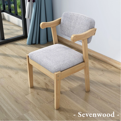 Sevenwood เก้าอี้ทำงาน เก้าอี้คอม เก้าอี้คาเฟ่ มี2สีให้เลือก เก้าอี้อ่านหนังสือ