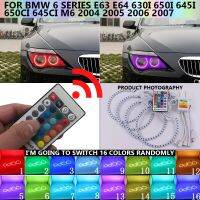 E63ไฟหน้าแบบวงแหวนหลอดไฟ Led E64 645i 650ci 645ci 2004 2005 2006 2007